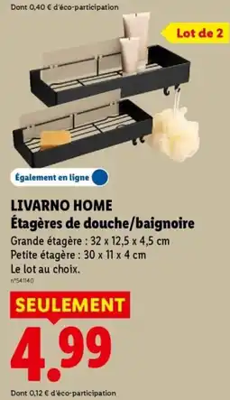 Lidl LIVARNO HOME Étagères de douche/baignoire offre