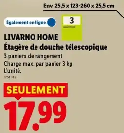Lidl LIVARNO HOME Étagère de douche télescopique offre