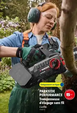 Lidl PARKSIDE Tronçonneuse d'élagage sans fil offre