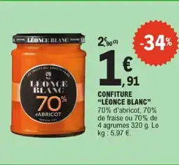 E.Leclerc Léonce blanc confiture 70% d'abricot offre