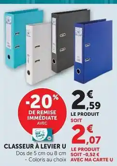 Super U U - classeur à levier offre