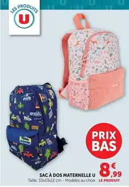 Super U U - sac à dos maternelle offre