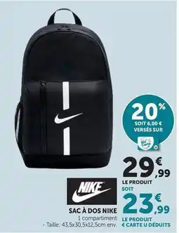 Super U Nike - sac à dos offre