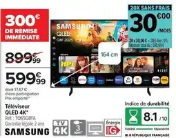 Carrefour Samsung - téléviseur qled 4k qled 4k offre