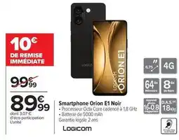 Carrefour Logicom - smartphone e12 noir offre