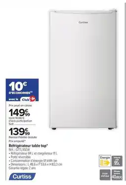 Carrefour Réfrigérateur table top offre