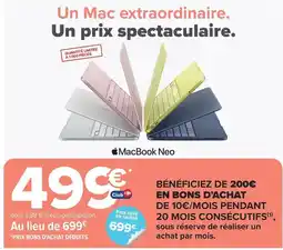 Carrefour Macbook neo offre