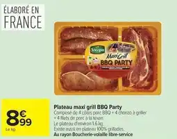 Carrefour Socopa - plateau maxi grill bbq party offre