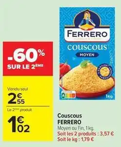 Carrefour Ferrero rocher - couscous offre