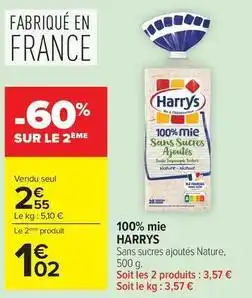 Carrefour Harry's - 100% mie offre