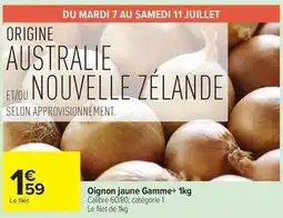 Carrefour Oignon jaune gamme+ 1kg offre