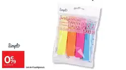 Carrefour Market Simply - lot de 4 surligneurs offre
