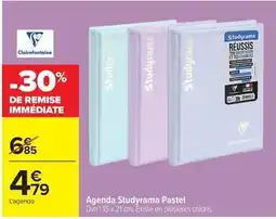 Carrefour Market Clairefontaine - agenda astudyrama pastel offre