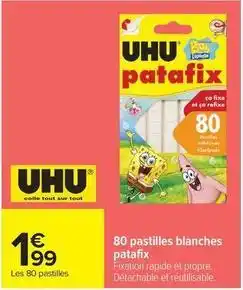 Carrefour Market Uhu - 80 pastilles blanches patafix offre