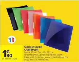 Carrefour Market Carrefour - classeur souple offre