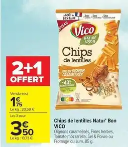 Carrefour Market Bien - chips de lentilles natur' bon offre