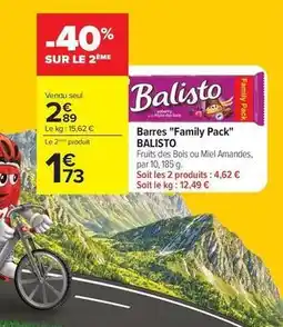 Carrefour Market Barres family pack offre