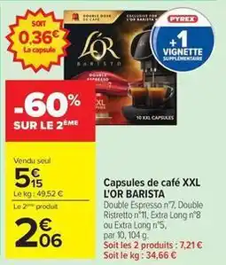 Carrefour Market Lor - capsules de café xxl offre