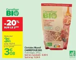 Carrefour Market Carrefour - céréales muesli bio offre