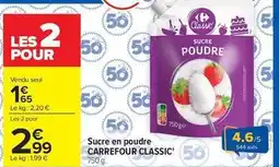 Carrefour Market Carrefour - classic sucre en poudre offre