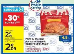 Carrefour Market Carrefour - classic pains au chocolat pur beurre surgelés offre