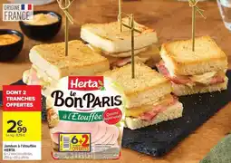 Carrefour Market Herta - jambon à réfourées offre