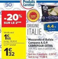 Carrefour Market Carrefour - mozzarella di bufala campana a.o.p. extra offre