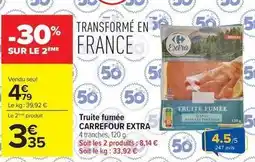 Carrefour Market Carrefour - truite fumee extra offre