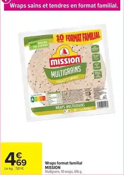 Carrefour Market Wraps format familial offre