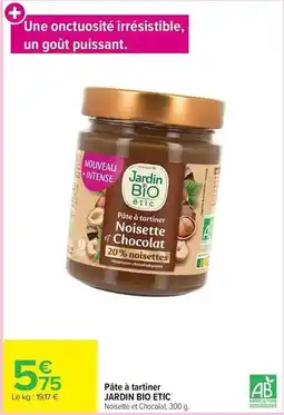 Carrefour Market Jardin bio etic - pate a tartiner offre