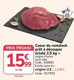 Promocash Coeur de rumsteck prêt à découper éclaté offre