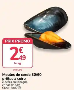 Promocash Moules de corde 30/60 offre