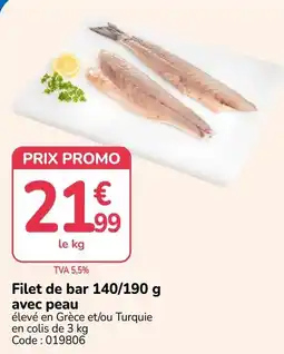Promocash Filet de bar offre