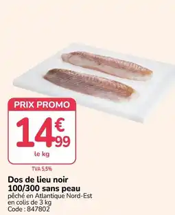 Promocash Dos de lieu noir offre