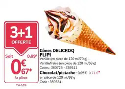 Promocash Cônes DELICROQ FLIPI offre