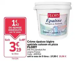Promocash FLORY Crème épaisse légère offre