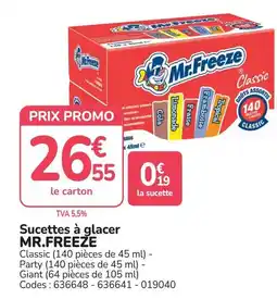 Promocash MR.FREEZE Sucettes à glacer offre