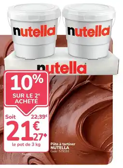 Promocash Nutella Pâte à tartiner offre