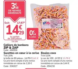 Promocash ZIP & ZAP Colliers de bonbons offre