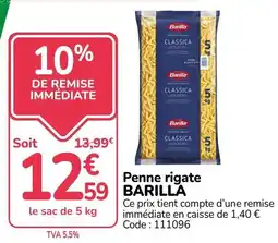 Promocash Barilla Penne rigate offre