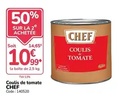 Promocash CHEF Coulis de tomate offre