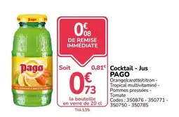Promocash Pago Cocktail - Jus offre