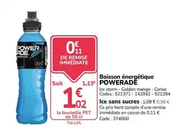 Promocash POWERADE Boisson énergétique offre