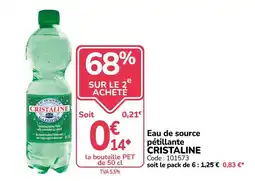 Promocash CRISTALINE Eau de source pétillante offre