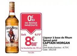 Promocash Captain Morgan Spiced Gold offre