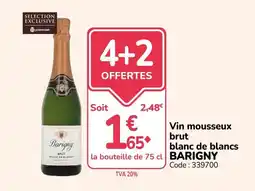 Promocash Barigny Vin mousseux brut blanc de blancs offre