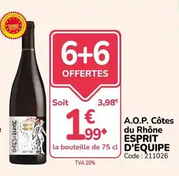 Promocash ESPRIT D'EQUIPE offre
