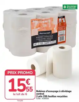 Promocash Promocash Bobines d'essuyage à dévidage central offre