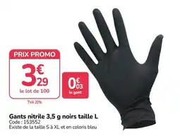 Promocash Gants nitrile 3,5 g noirs offre