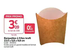 Promocash Barquettes à frites kraft offre